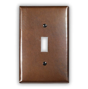 Download Antique Copper - 1 Toggle - Switch Plate - Color Copper - Patina Copper