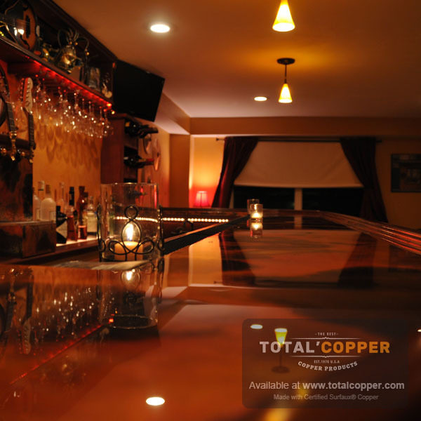 Rojo Y Negro Copper Bar Top Matching Beer Tap | Copper Bar