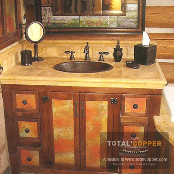 Rojo Copper Vanity Cabinets | Copper Furniture