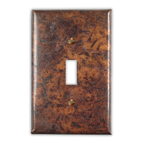 Distressed Dark Copper Switch Plates (24 Configurations)