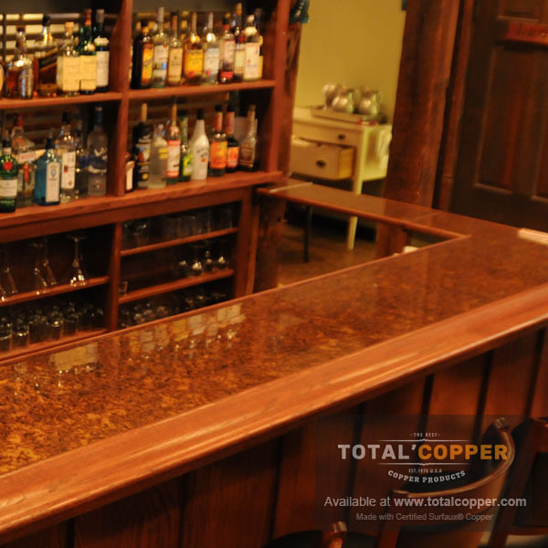 Light Distressed Copper Bar | Copper Bar