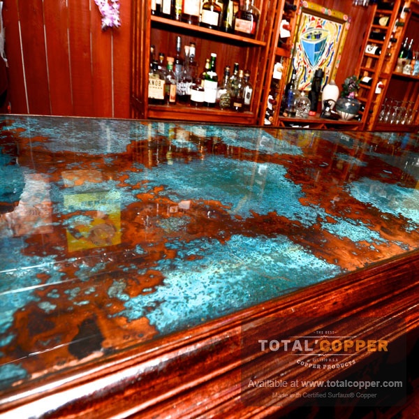 Counter Top Made with Azul Sheet Copper (24 Guage)