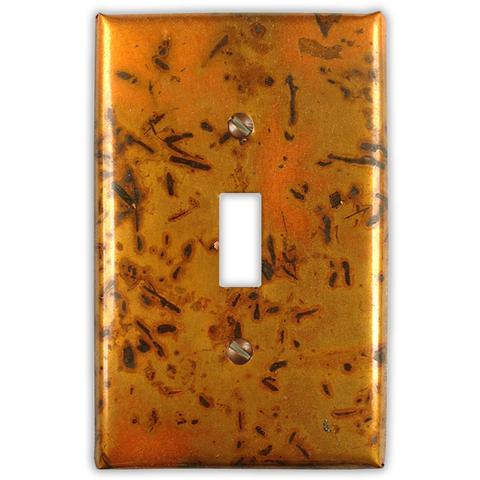 Golden bamboo switch plate