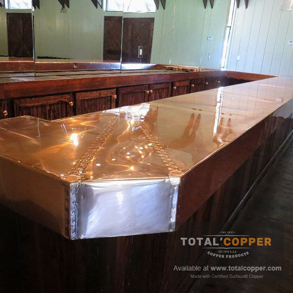 Raw Copper Bar Top | Copper Bar