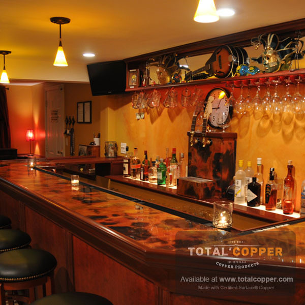 Rojo Y Negro Copper Bar Matching Beer Tap | Copper Bar