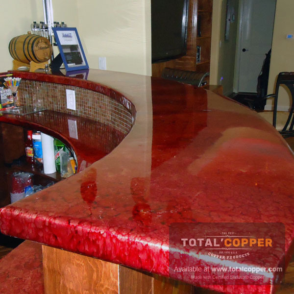 Wine Red Copper Counter | Copper Counter