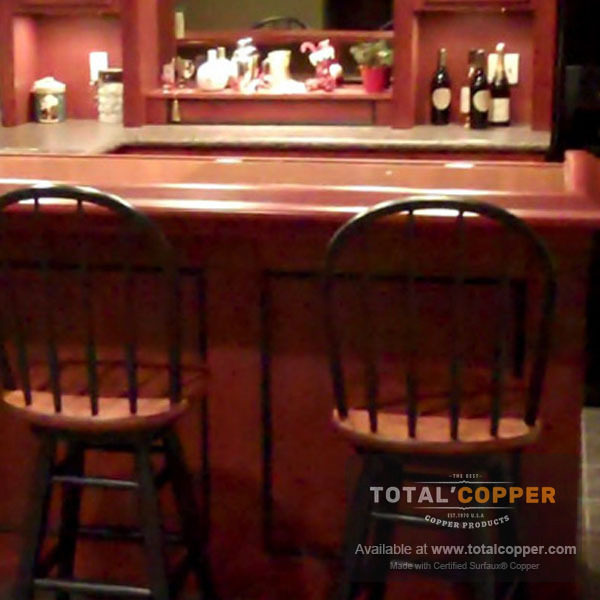 Raw Copper Bar Top | Copper Bar
